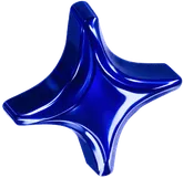 Cobalt blue four-pointed spark