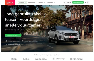 Lizy car leasing homepage